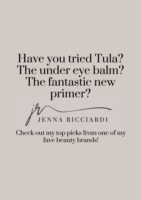 HAVE YOU TRIED TULA? THE UNDER EYE BALM? THE FANTASTIC NEW PRIMER? CHECK OUT MY TOP PICKS FROM ONE OF MY FAVE BEAUTY BRANDS!